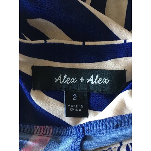 ALEX + ALEX Size 2 Multi Color Artsy Dress Thin Fabric Abstract Mixed Print - Picture 4 of 5